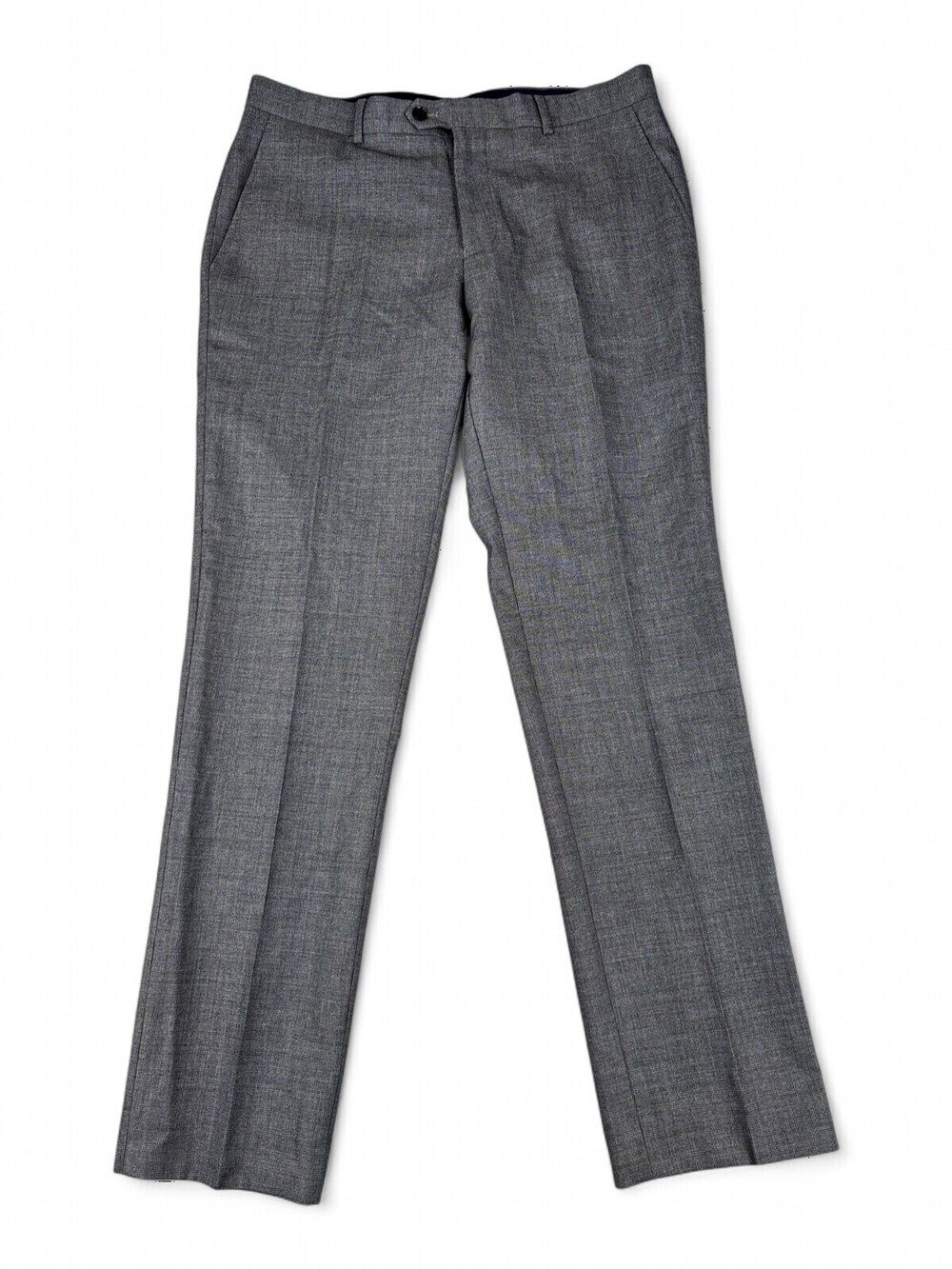 Charles Tyrwhitt Mens Gray 100% Wool Slim Fit Dress Pants 34W 32L